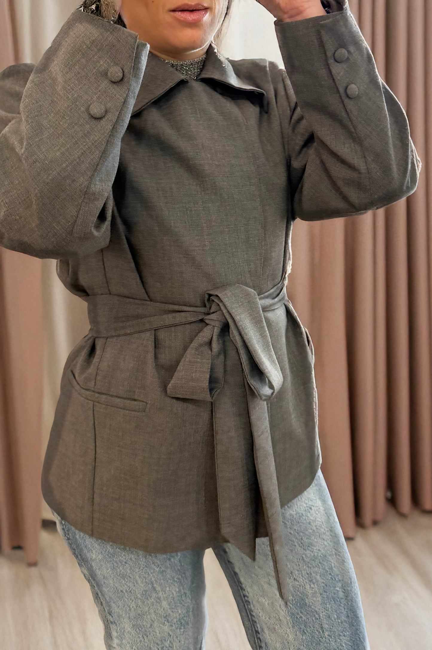 PREVENTA / Chaqueta Blossom Mini Gris