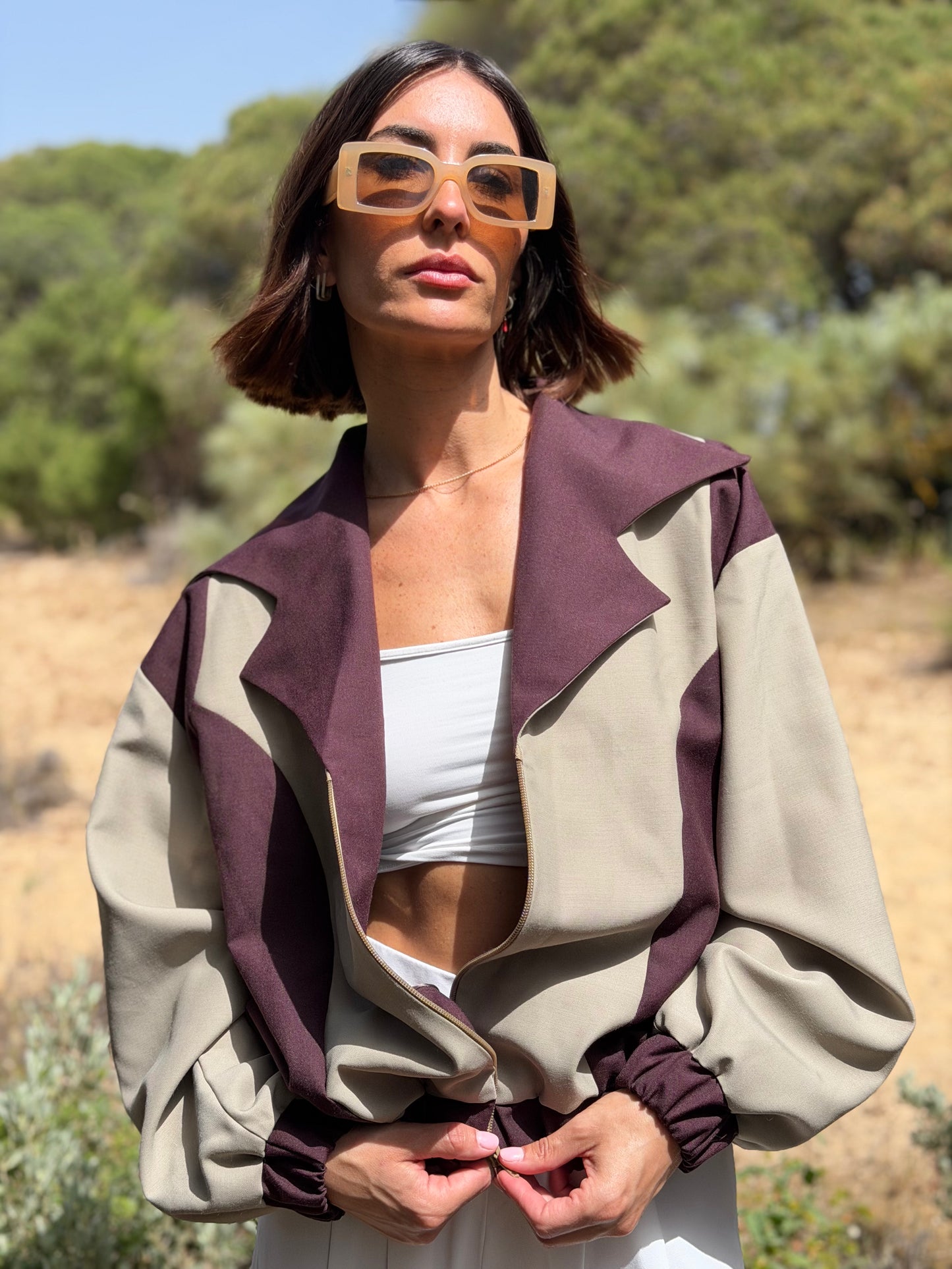 Chaqueta Bomber Synodic Berenjena