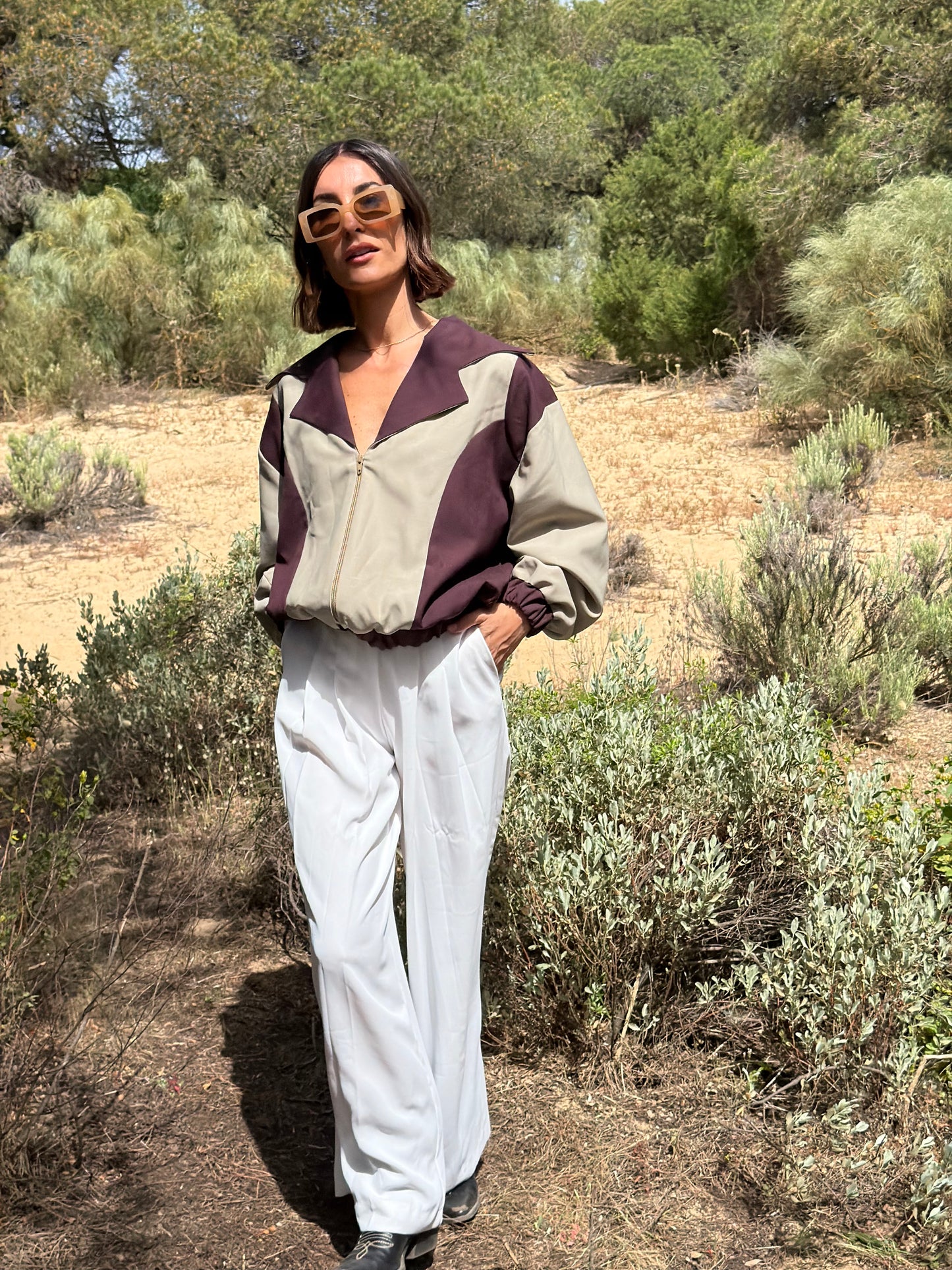 Chaqueta Bomber Synodic Berenjena