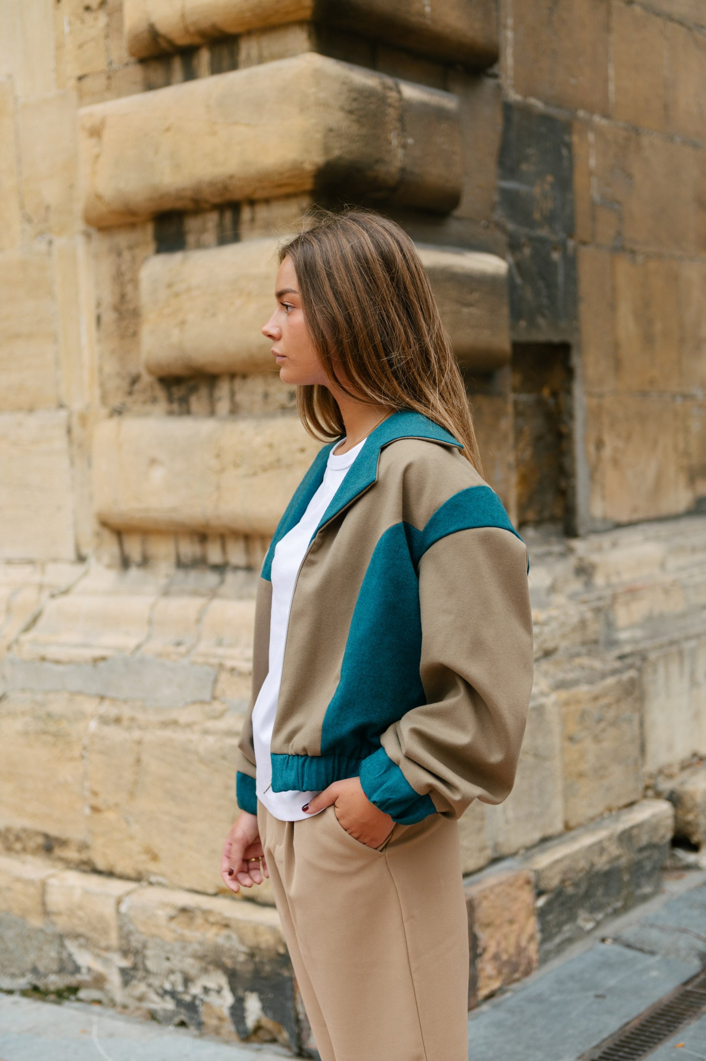 Chaqueta Bomber Synodic Turquesa