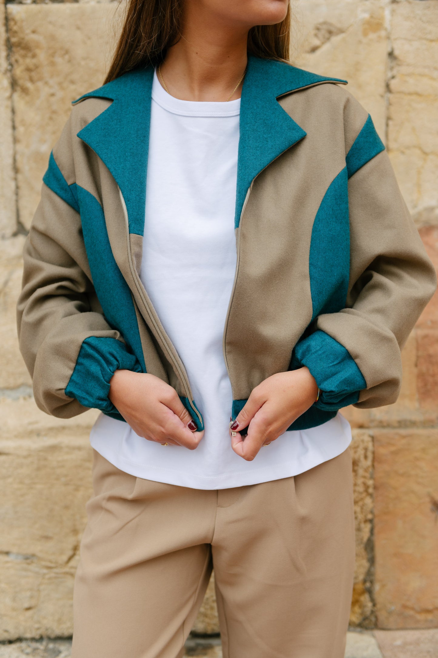 Chaqueta Bomber Synodic Turquesa
