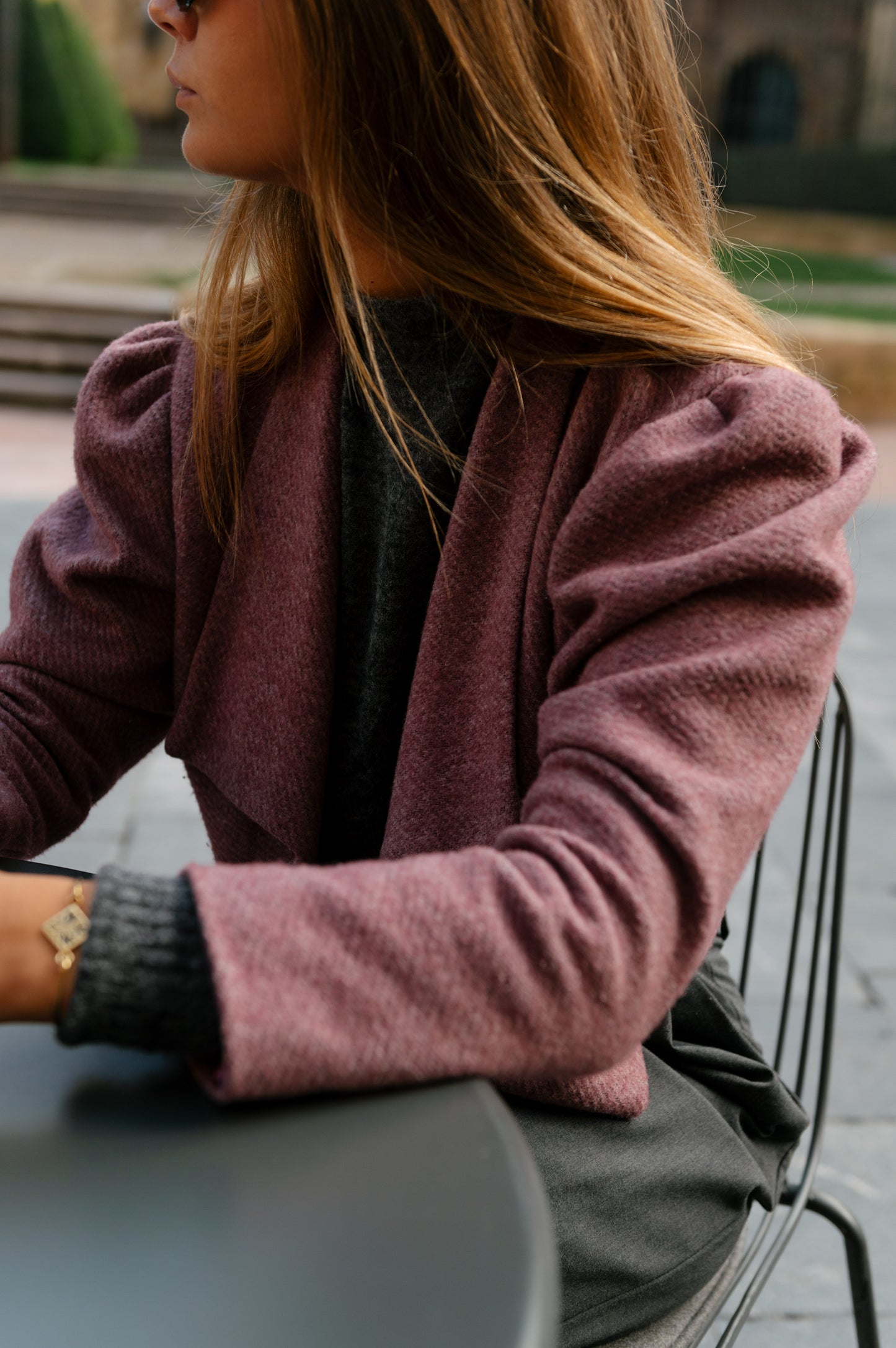 Chaqueta Blazer Burdeos