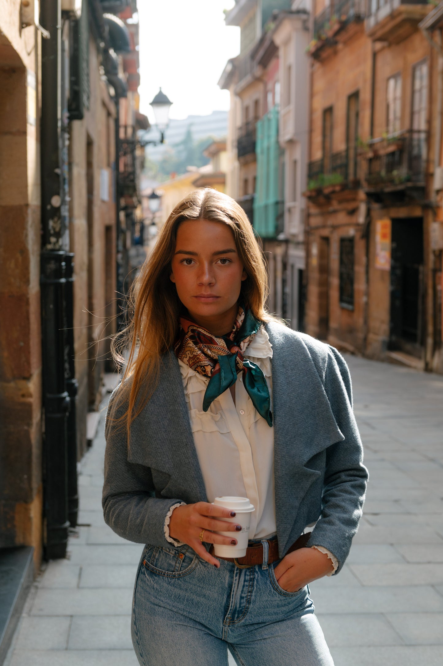 Chaqueta Blazer Azul Gris